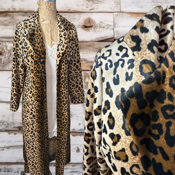 Vintage Leopard Print Long Jacket - Picture 1 of 1